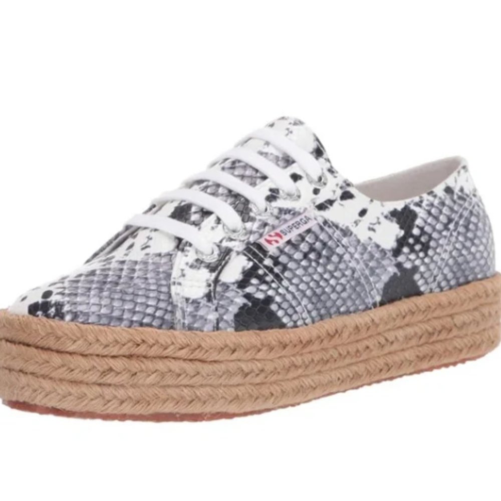 Superga Platnform Sneaker Espadrille 2730 Pufanropew Snake Coastal Animal Print